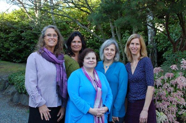 Midwives: Aditie Grandy, Mary Bolles Holder, Cindy Rogers, Mary Lou Kopas, and Deborah Blue