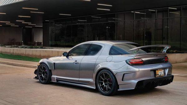 Legsport Clubsport Vision Widebody kit for the Mazda RX-8. Sitting on WedsSport TC-105X wheels