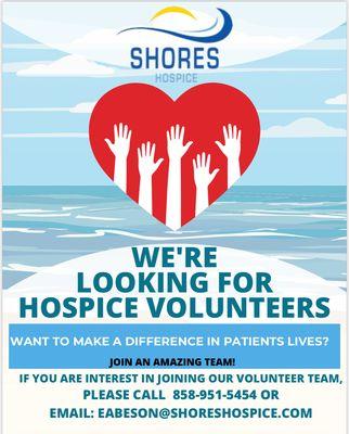 Want to be a hospice volunteer? Reach out! Let us know!