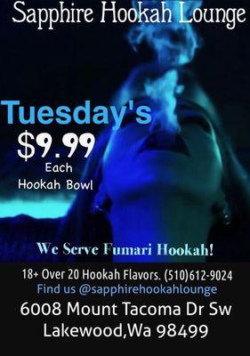 Yes thats right TUESDAY's all regular heads only $10 !