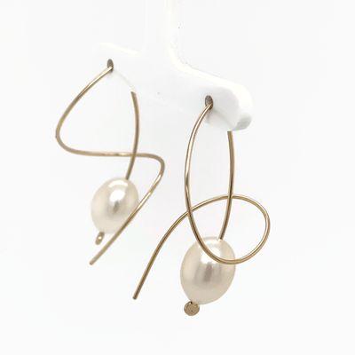 14K Pearl Swirls