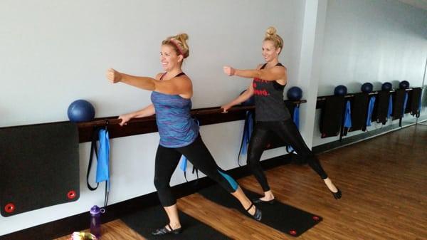 Barre with the amazing Carolyn & awesome Tanya