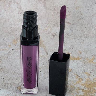 Dark purple liquid lipstick