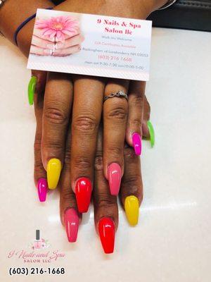 Manicure design at 9 Nails and Spa Salon LLC - Nails salon in Londonderry NH 03053