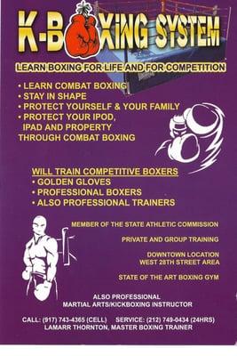 Information on the boxing program