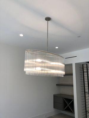 Nice chandelier install