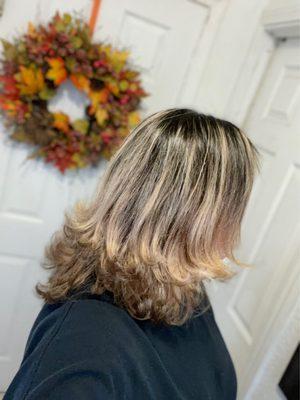 Fresh new cut, blow dry, and polish, by Felipa