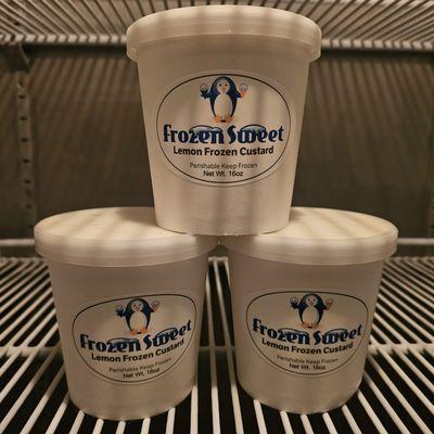 Lemon Frozen Custard Pints!