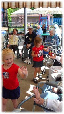 Intergenerational Program with our friends from Lord of Life's Child Development Center!