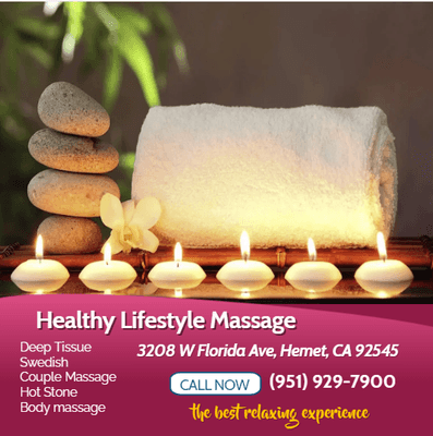 Whether it's stress, physical recovery, or a long day at work, Healthy Lifestyle Massage has helped  many clients relax in th...