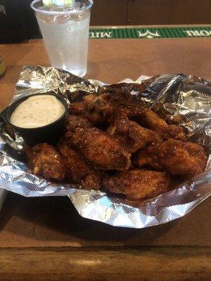 Fantastic Baked Wings with homemade General T'so sauce