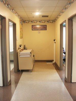 4 pediatric exam rooms