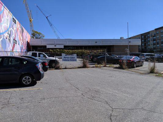 USPS post office - Martech Carrier Annex customer parking lot. Do not park in the adjacent employee-only lot.