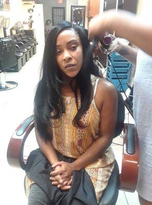 Sew-in weaves, quick weave, and wigs.