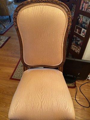 Cleaned dining room chair