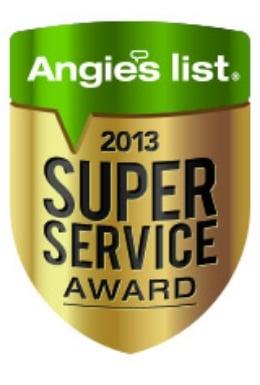 We've received the Angie's List Super Service Award three years in a row.