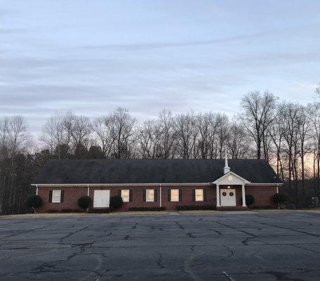 Church Entrance and Parking Lot