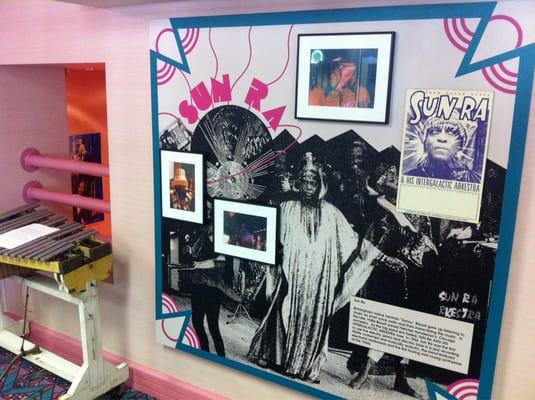 The Sun Ra display in the Alabama Jazz Hall Of a Fame.