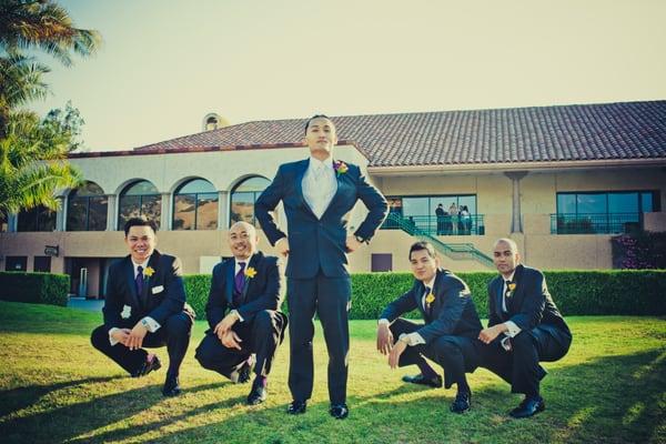 The Groom and His Groomsmen 2012 LAMarriages.com