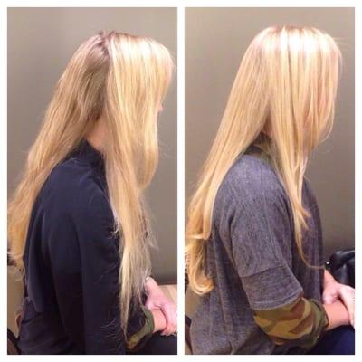 This pretty lady has the most beautiful locks! Before and after by #paulinemessina