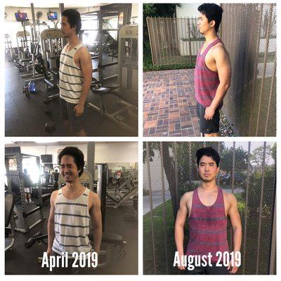 My client Natt's 6 month progress. He has gained lean muscle mass and has more strength ability and balance in Jiu-Jitsu!