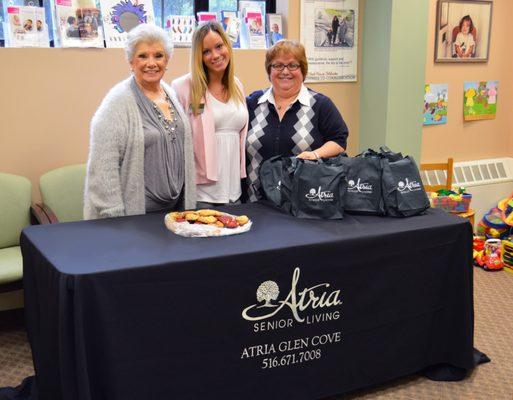 Center for Hearing Health employee Marian Artinian and Dr. Susan Antonellis visit a local Assisted Living Facility in Glen Cove, NY.