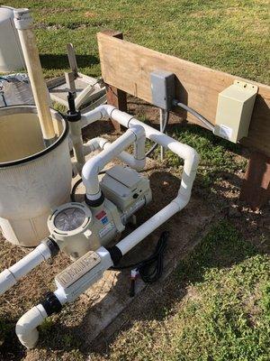 New variable speed pump and salt water system