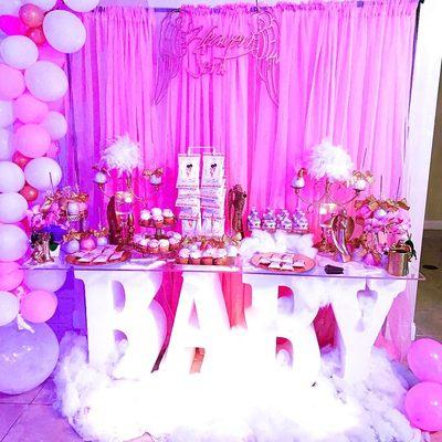 Baby Shower Candy and Sweets Display At Ambiance Banquet Hall in Miramar