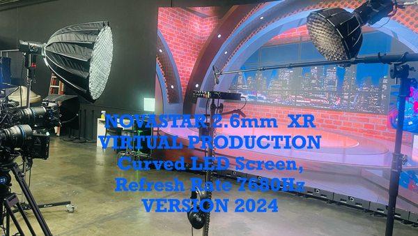 Indoor XR-Virtual Production Curved 2.6mm Novastar LED screen , Refresh Rate 7680Hz, Version 2024. MX40 Video Processor