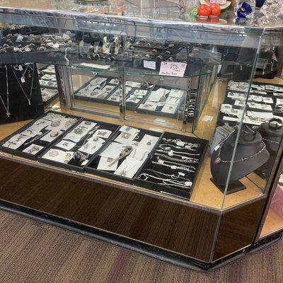 Nice selection of sterling silver jewelry in Booth #33