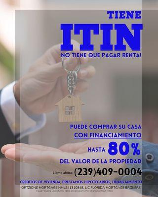 Comprar una propiedad, su casa, solo con ITIN es posible. Programas de financiamiento, hipoteca, créditos de vivienda Althas Mortgage