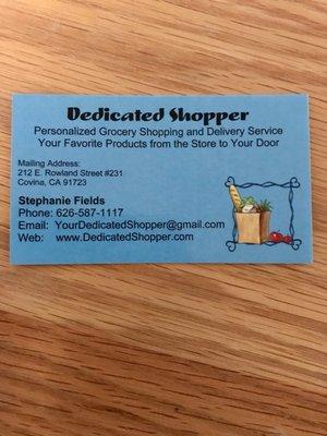 3/21/18 First time using this service. Stephanie, the owner is delightful and keeps you in the loop while fulfilling your order.