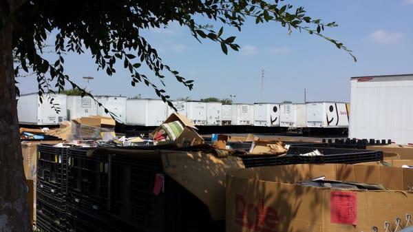 The back lot is filled with trailers