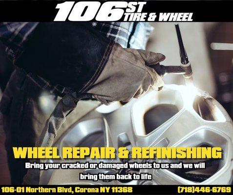 Need wheel repair? Visit 106St Tire & Wheel in Queens, NY for affordable wheel refinishing and repair today!