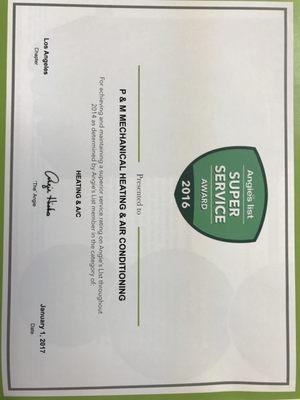 Back-To Back! Thank you to all our Angie's List customers! Remember, all Angie's list customers receive special discounts on installations!