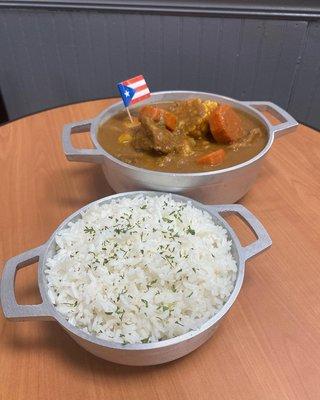 Sancocho de Res con Arroz  Blanco / Beef Stew with White Rice