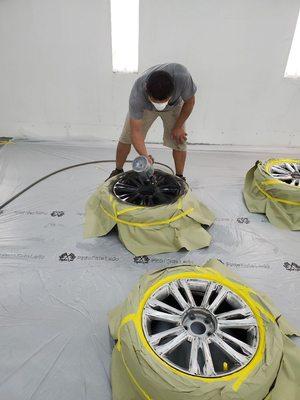 Wheel painting and repair