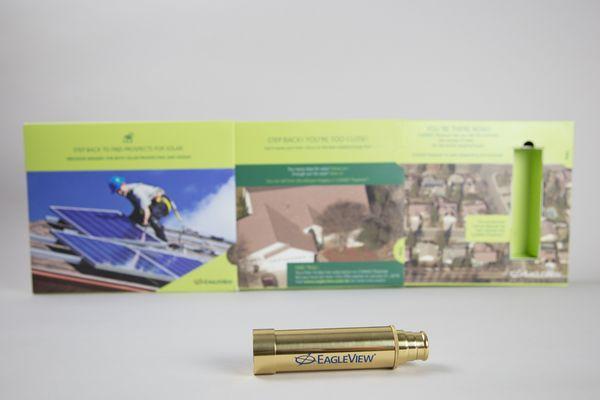 EagleView Solar: Dimensional direct mail highlighting EagleView's workflow improvements.