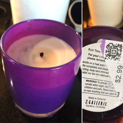 My find today! Z gallerie candle, barely burned, $2.99. 5/17/19.