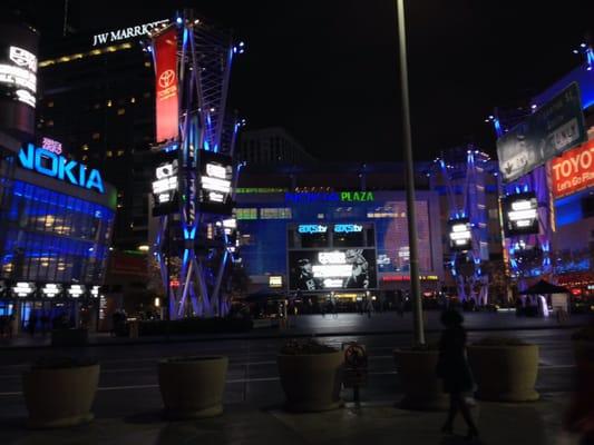 Night shot of Nokia Center. Really fun place!