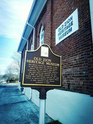 Old Zion Baptist Church Historical Marker