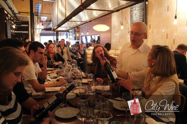 Chief Wine Ambassador Wes Narron leads a tasting at Boqueria.