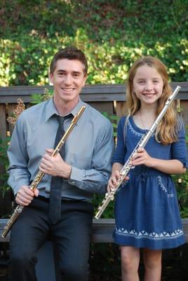 Talya, 9, with Andrei at her second recital.  She is confident, courageous and musical thanks to Andrei.