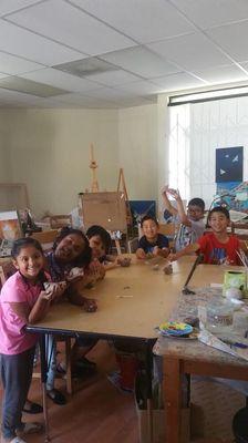 Fun art and clay class at Art & Clay studio! Love JEI Summer Camps!