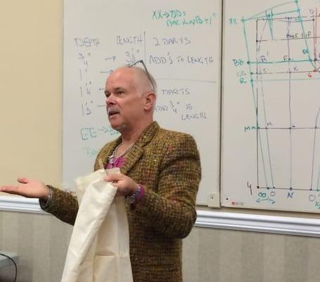 Kenneth D. King teaching a Trouser/Pant Drafting Workshop.