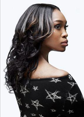 Hair extensions install ( hair weave) and makeup application