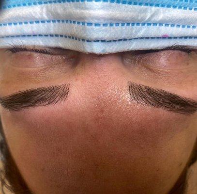 Different angle of Microblading technique