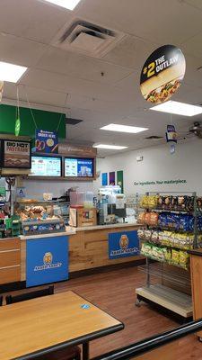 Auntie Anne's next to Subway inside Walmart