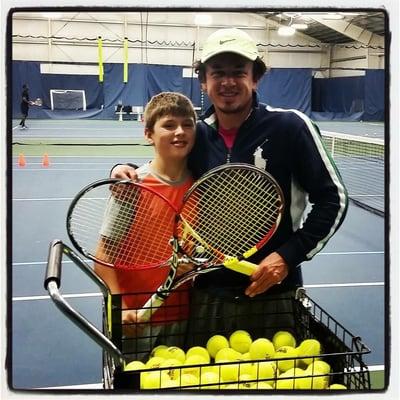 My husband Julian Svitolin with the raising star who he trains Leo Boyko !