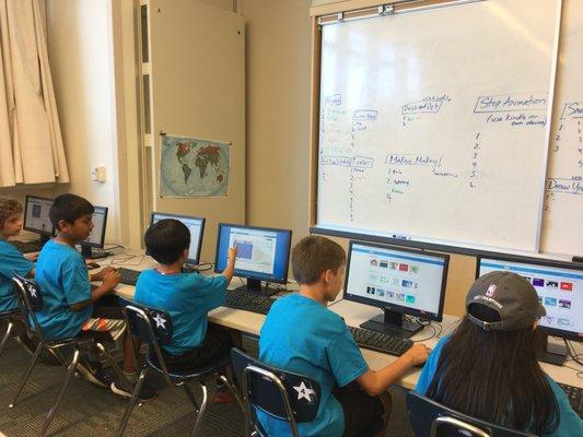 fabulous computer lab and great choices for "Technology Exploration Stations"